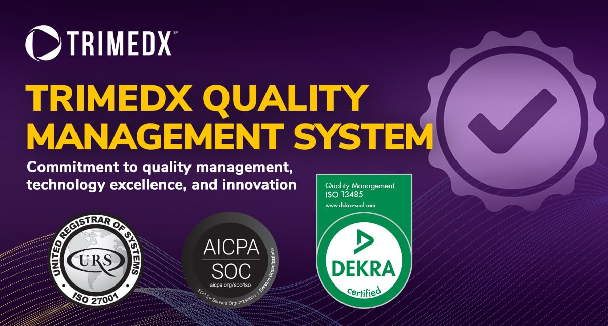 TRIMEDX receives International Organization for Standardization’s highly regarded quality management system recertification (ISO 13485)